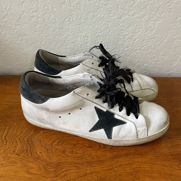 Golden Goose Women's Super-Star in white leather with contrasting inserts